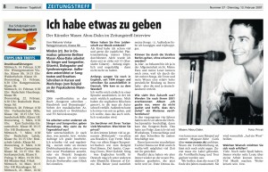Interview Masen Mindener Tageblatt